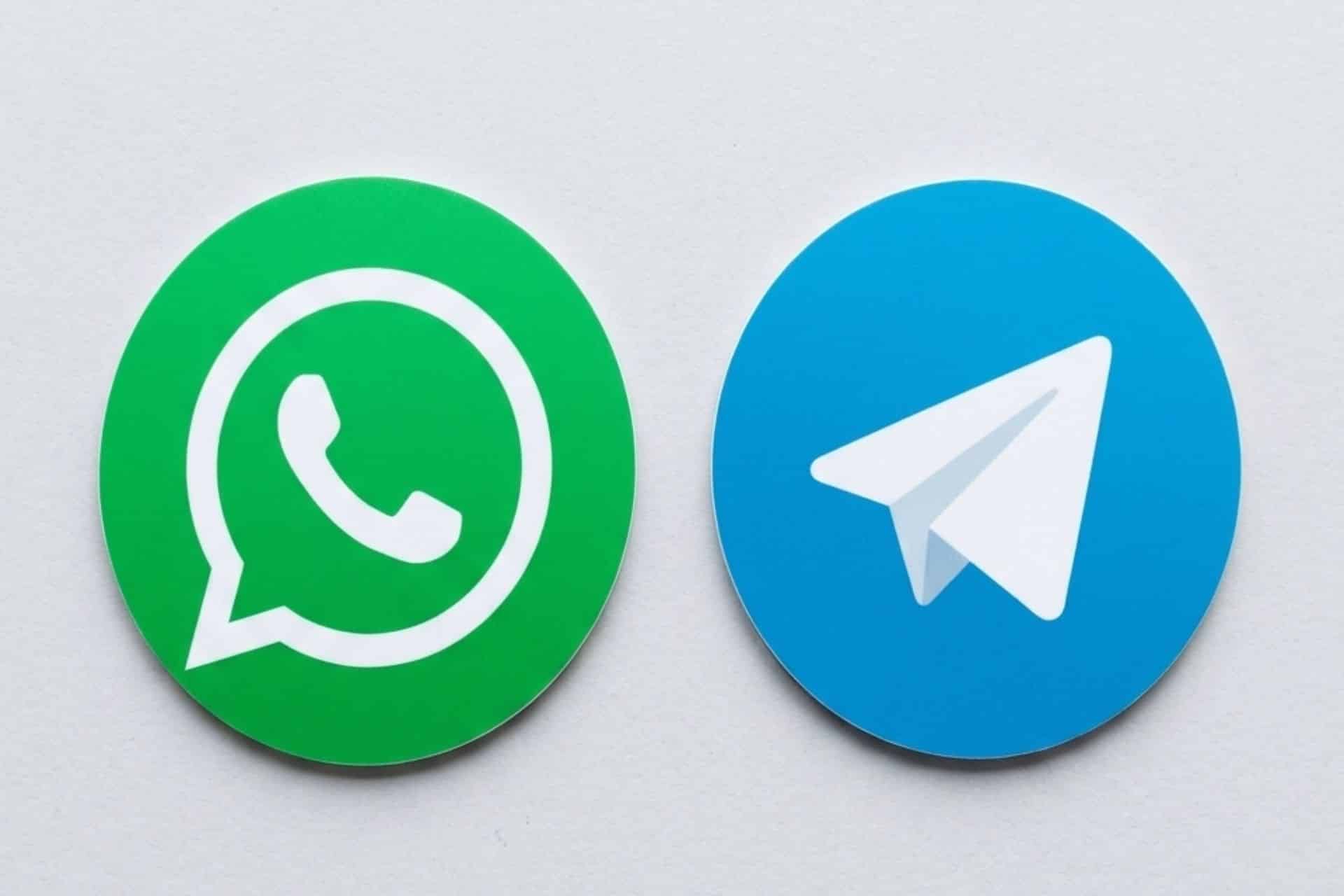 Logo do Whatsapp e Telegram