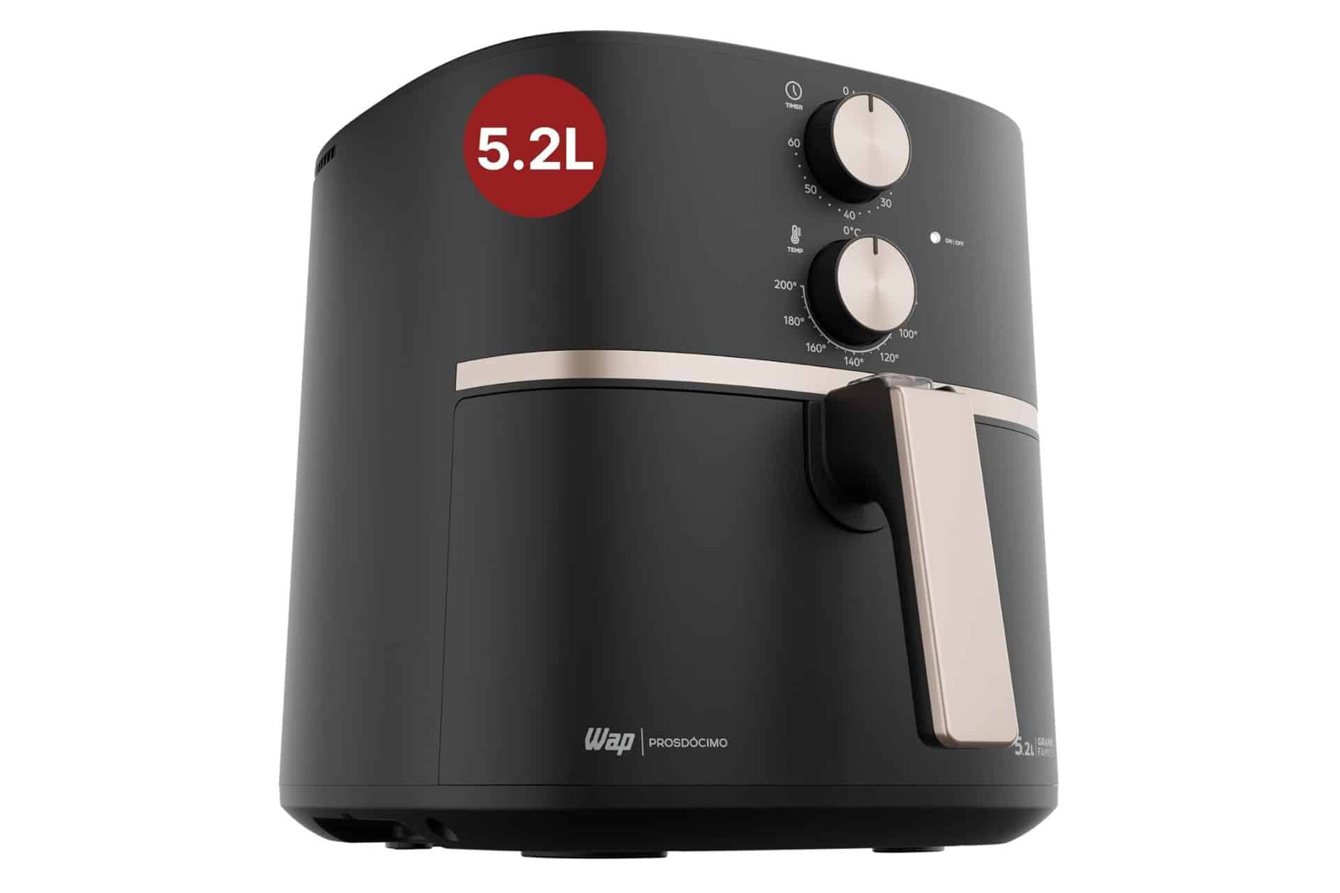 WAP Fritadeira Elétrica Air Fryer GRAND FAMILY 5,2 Litros