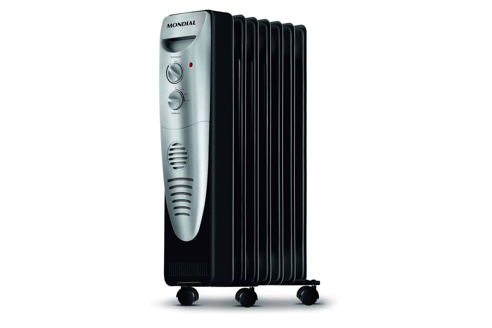 Aquecedor a Óleo, Mondial, Preto/Prata, 1500W, 110V - A-06
